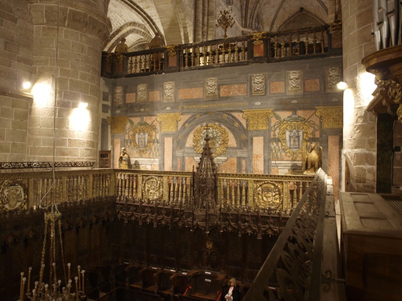 Panorámica de la parte superior del coro de la catedral de Sigüenza