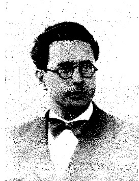 Retrato de Nájera Angulo en 1934, con gafas y pajarita