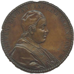 Medalla con la efigie del Papa Clemente XIV