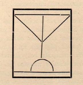 El símbolo que poseía el ara en un lateral, publicado por Minguella y que difiere en la longitud de los brazos superiores del publicado por Fdez-Guerra