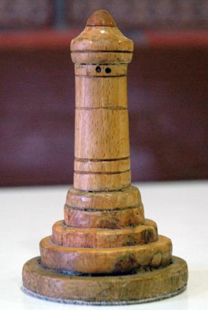 Modelo en madera del rollo de La Riba de Santiuste