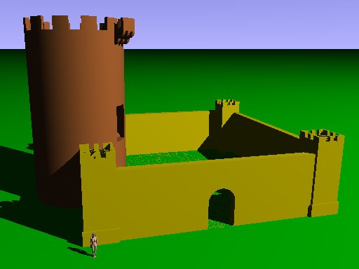 Reconstrucción virtual del torreón y la vivienda fortificada adyacente, atendiendo a dimensiones tomadas sobre el terreno poco después de producirse la ruina total